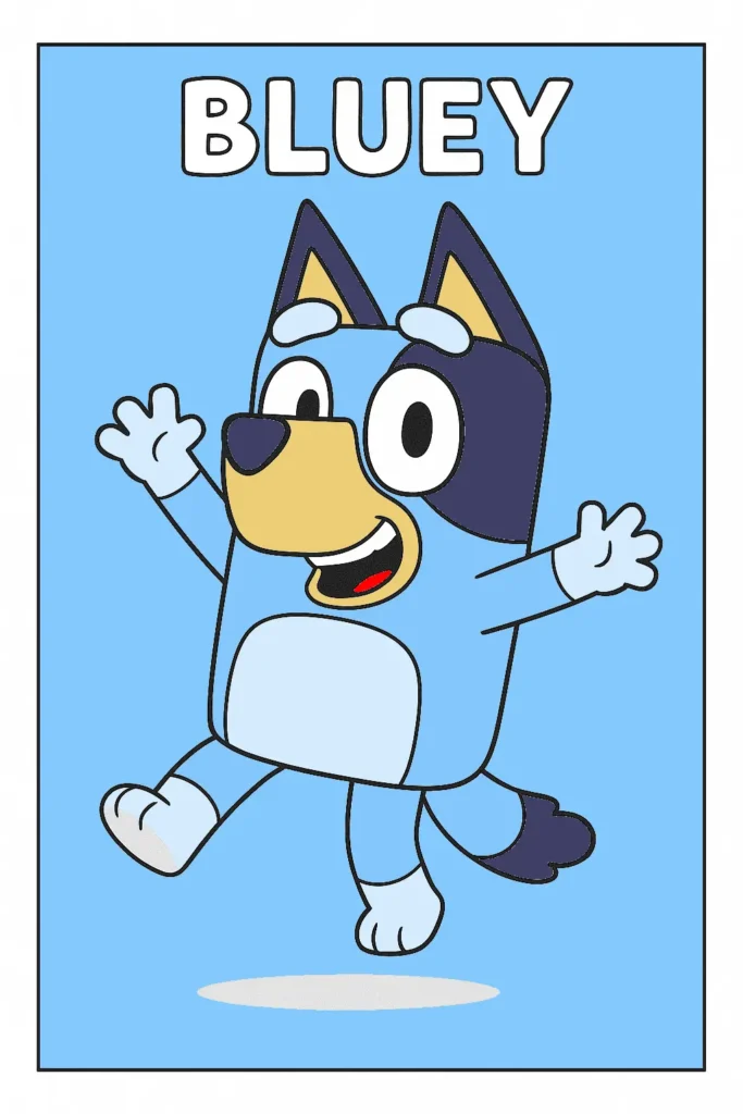 Bluey color cover page