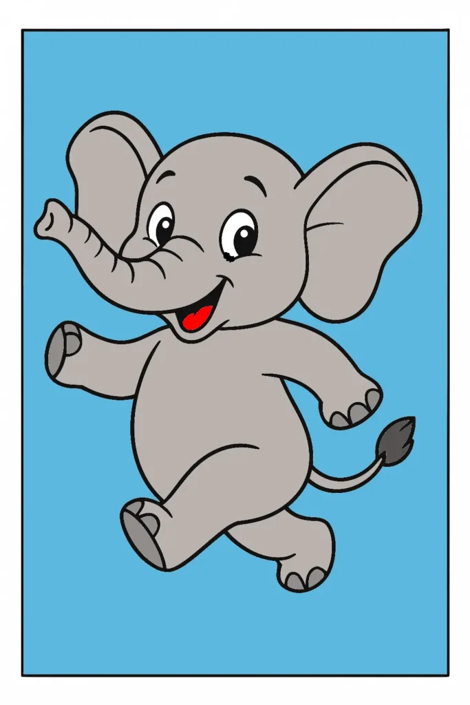 elephant color cover page