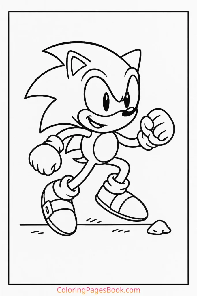 sonic with a rock