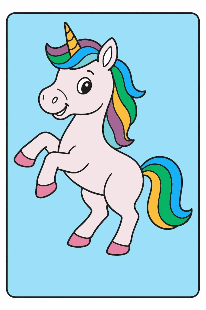 unicorn color cover page