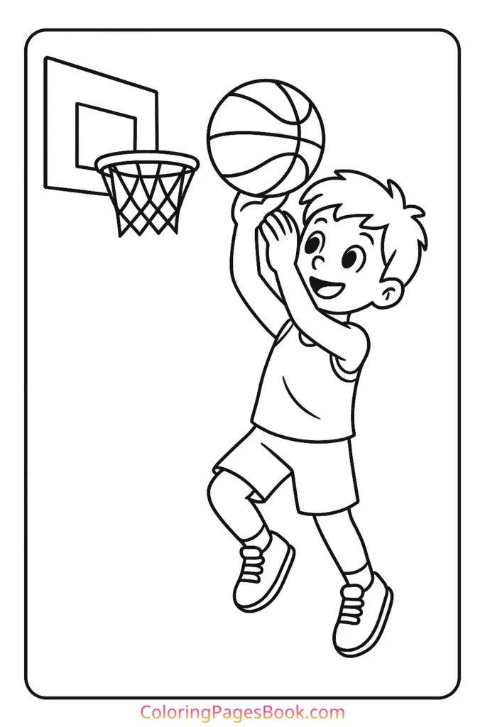 Boy Playing Basketball