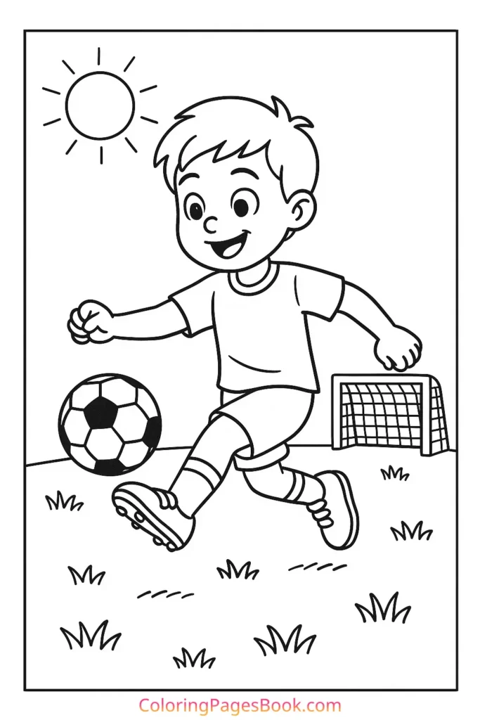 Boy Playing Soccer