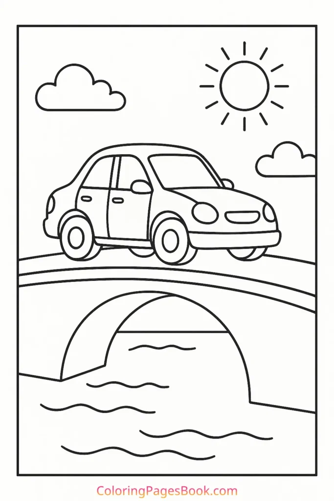 Car Crossing a Bridge