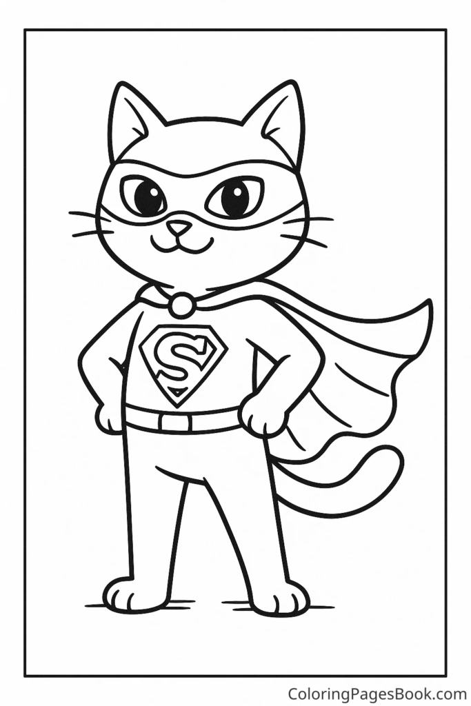 Cat Dressed as a Superhero
