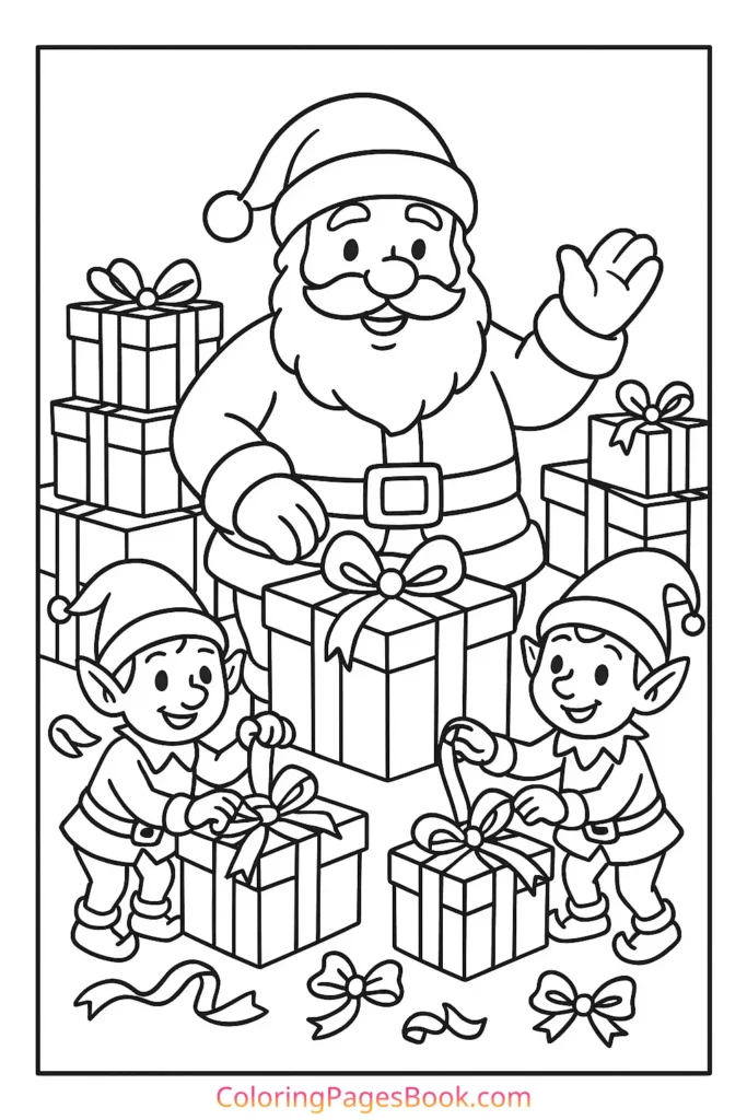 Elves Wrapping Presents