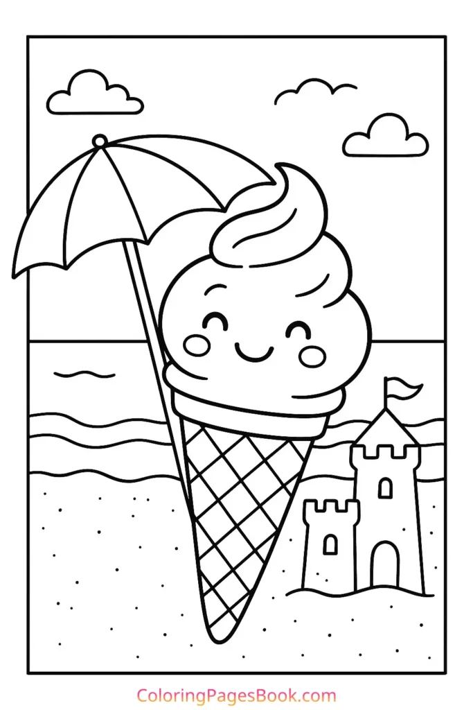 Ice Cream Cone at the Beach