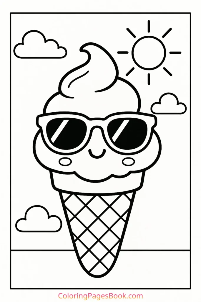Kawaii Ice Cream in Summer