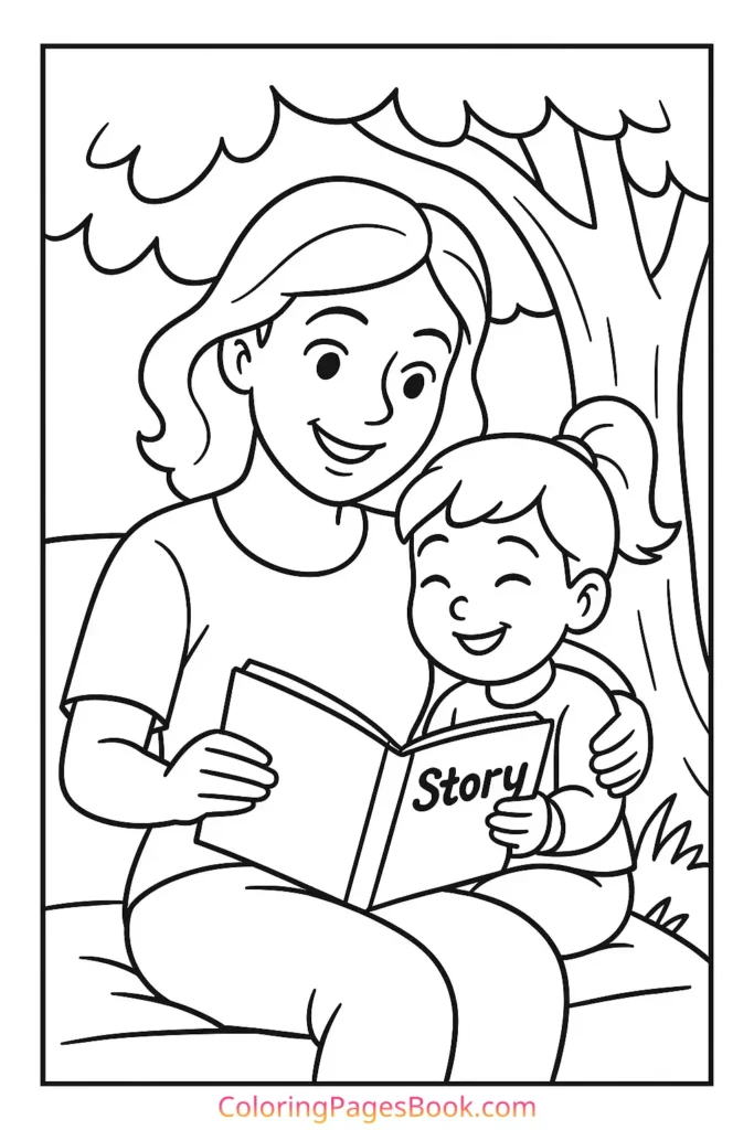 Mom Reading a Storybook