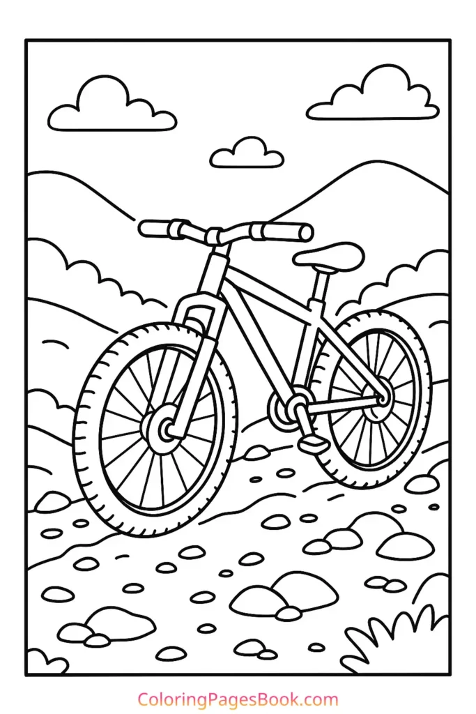 Mountain Bike on a Trail