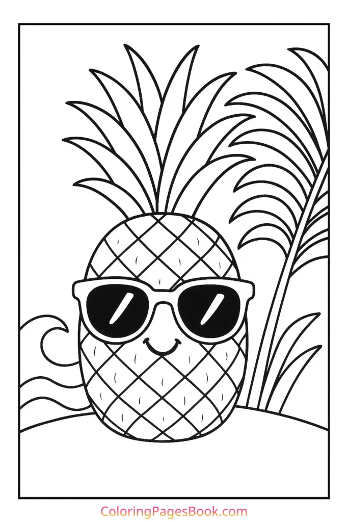 Pineapple Wearing Sunglasses