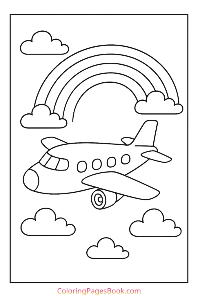 Plane with a Rainbow
