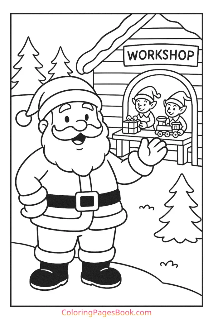 Santa Near His Workshop