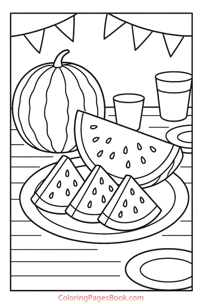 Watermelon at a Summer Party