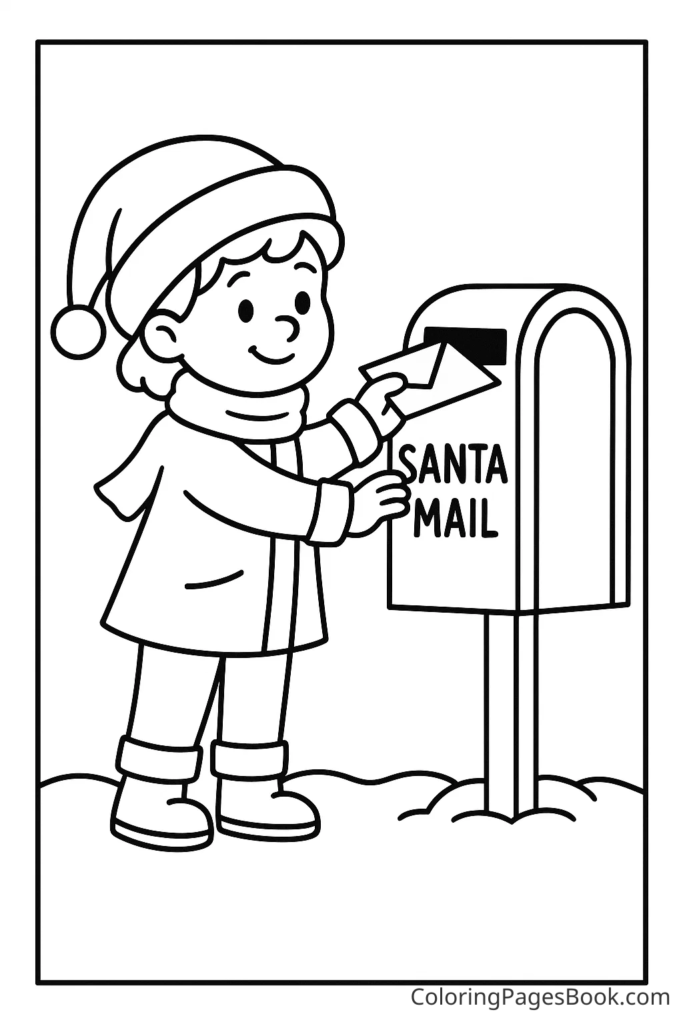 Boy sending a Letter to Santa