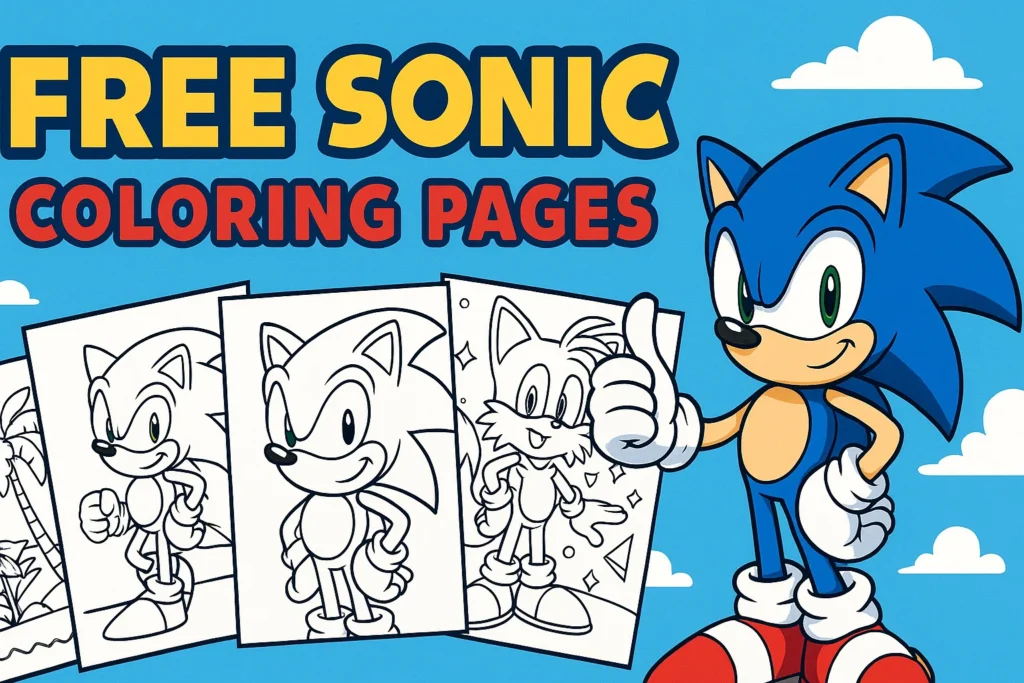 Free Sonic Coloring Pages