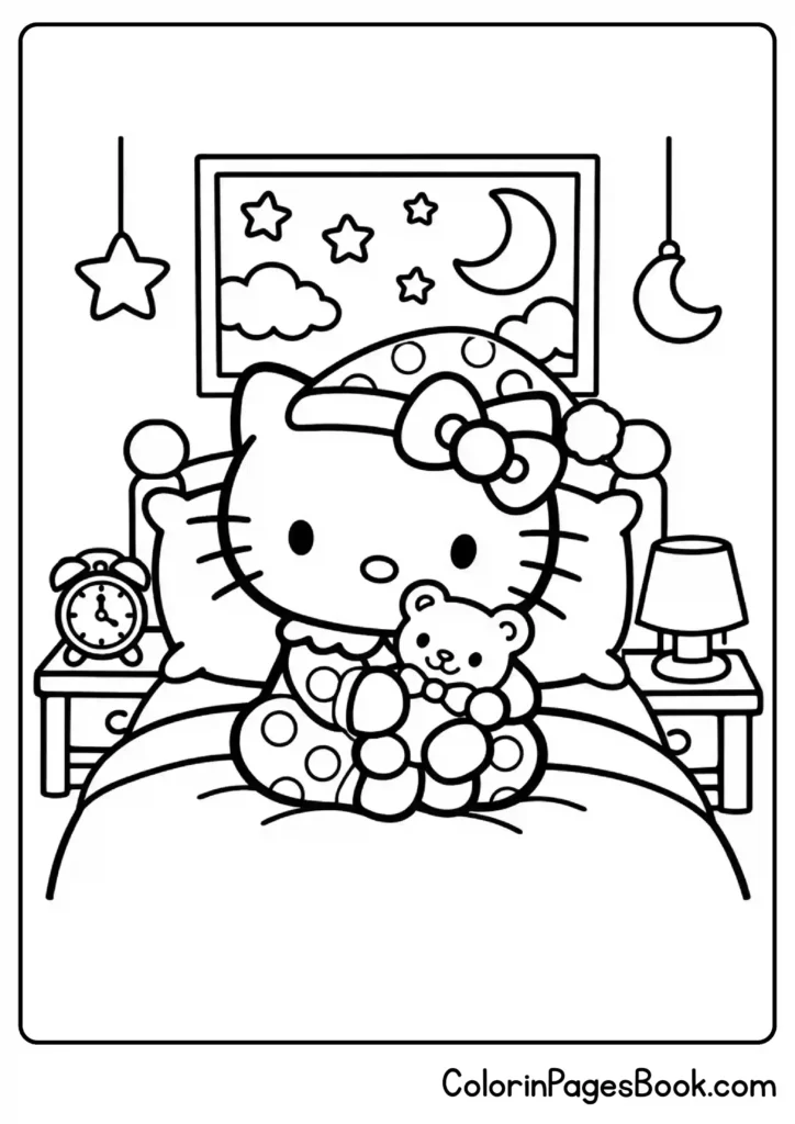 Hello Kitty Bedtime Scene