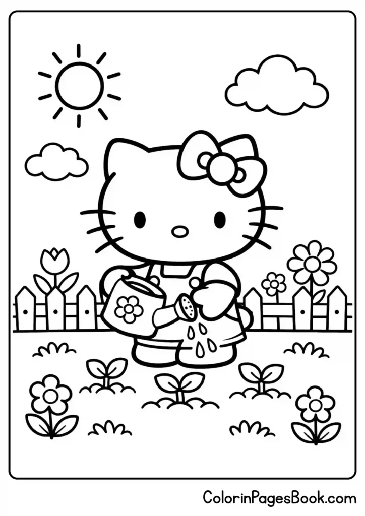 Hello Kitty Gardening