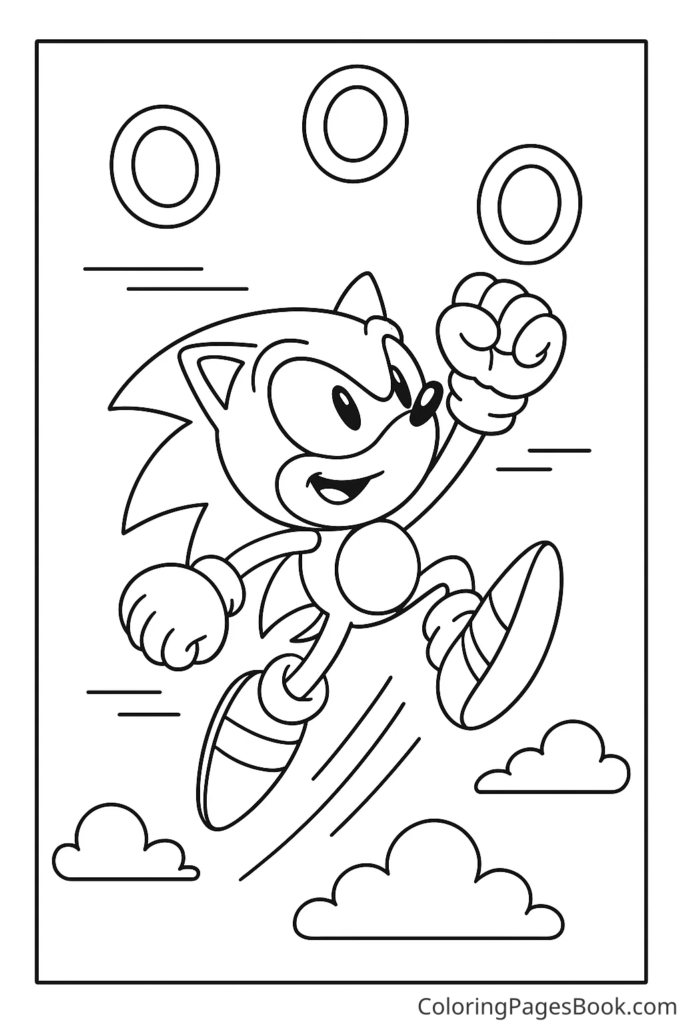 Sonic Jumping to Collect Rings