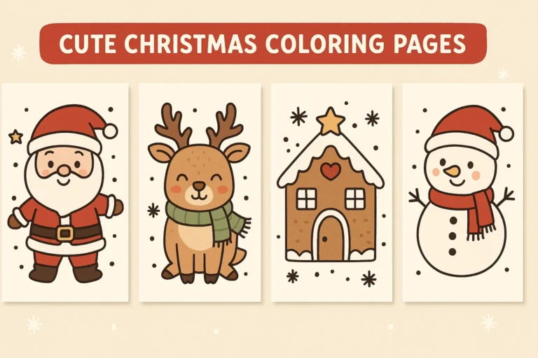 cute christmas coloring pages