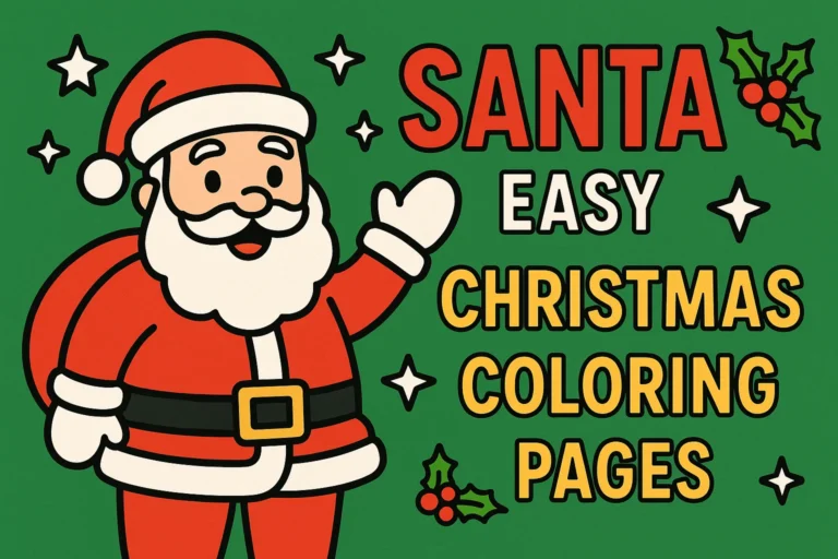 easy christmas coloring pages