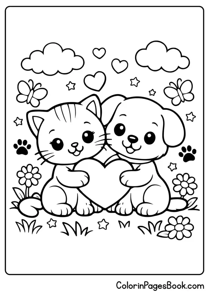 Cute animals Valentine love