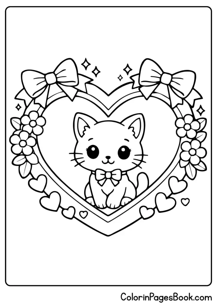 Heart shaped Valentine photo frame