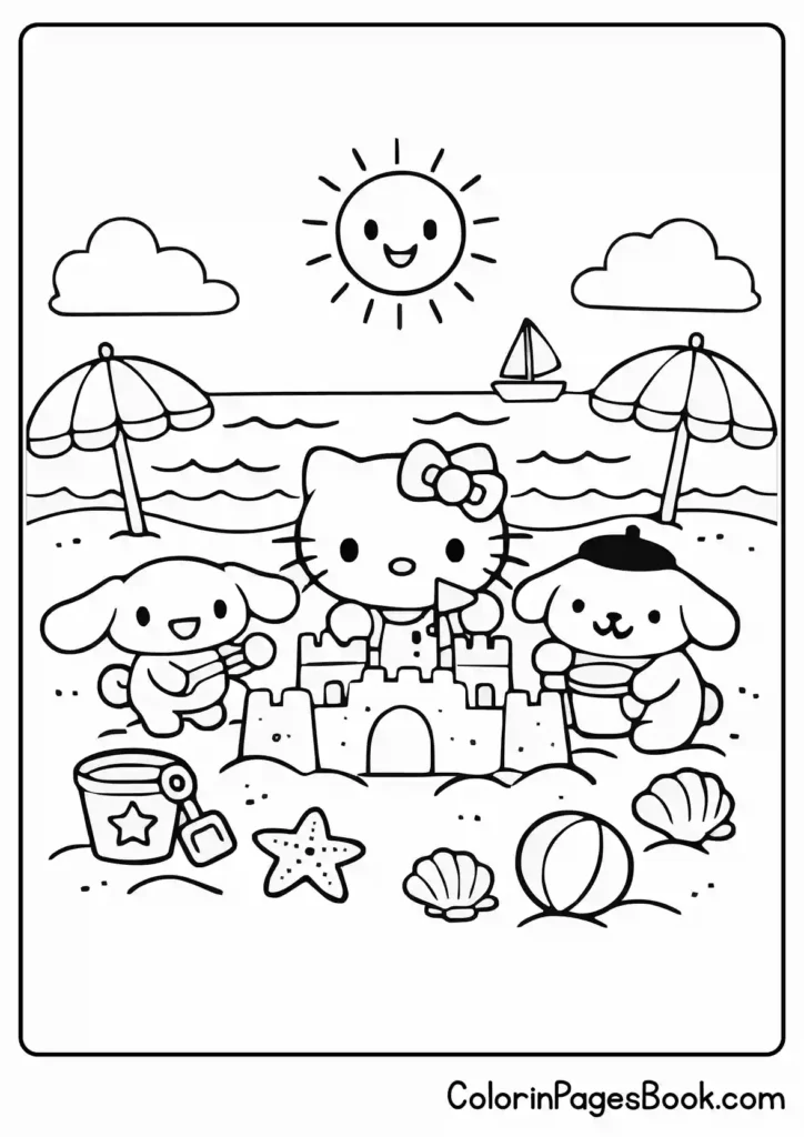 Hello Kitty and Friends at the Beach