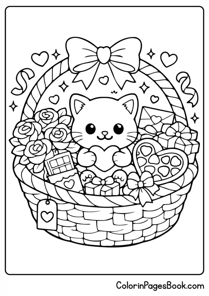 Valentine gift basket