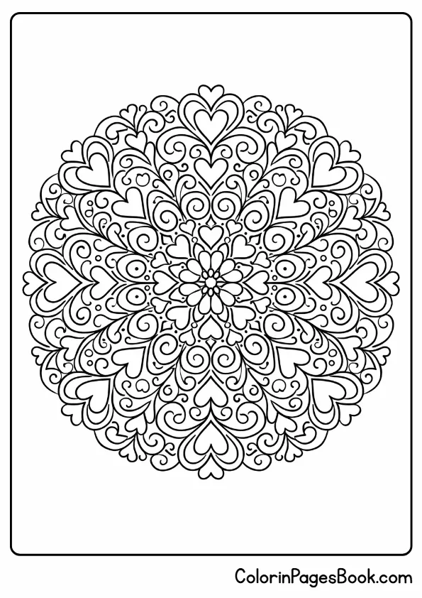 kawaii cupid Valentine coloring page