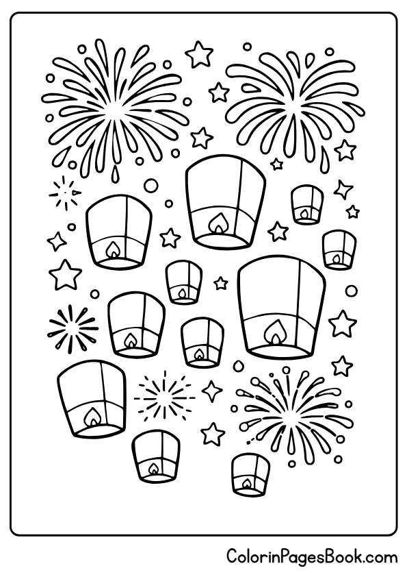 Lantern Festival coloring page