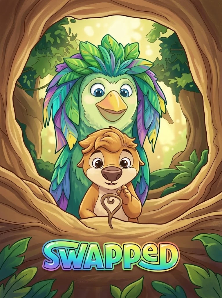 Colored Swapped Coloring Page