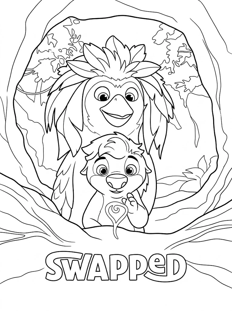 Swapped Coloring page