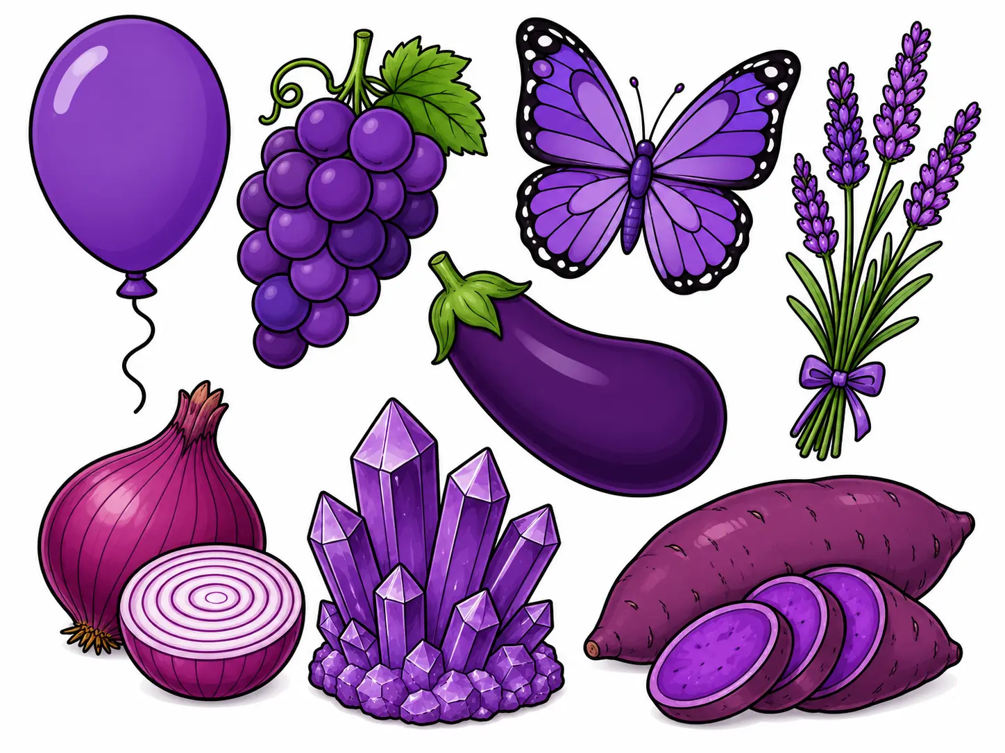 Purple Things Coloring Pages – Free | ColoringPagesBook